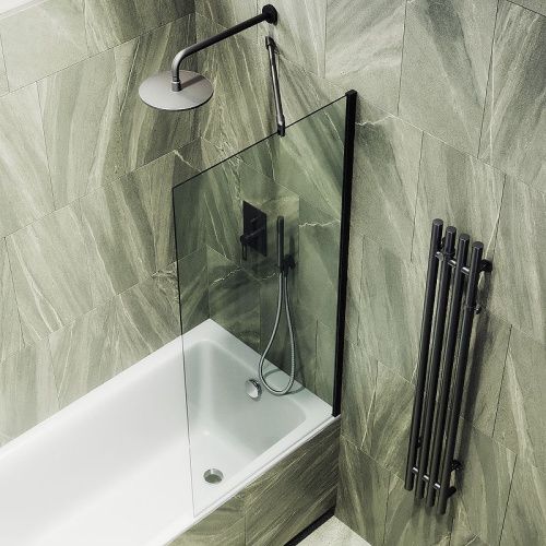 Душевая шторка на ванну Maybah Glass MGV-63-6ш 70х140 стекло прозрачное профиль черный ориентация универсальная - фото 4