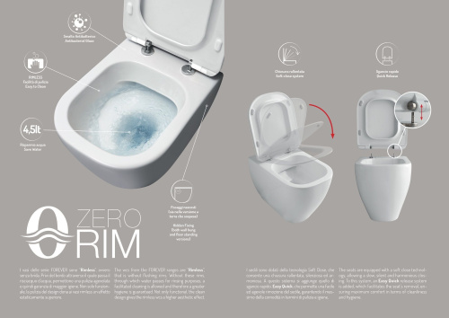 Чаша унитаза приставная Disegno Ceramica Skip SK002SET01 цвет белый без сиденья безободковая - фото 2