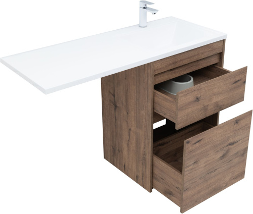 Тумба под раковину Aquanet Токио 00333648 120х48х89 напольная цвет темное дерево - фото 2