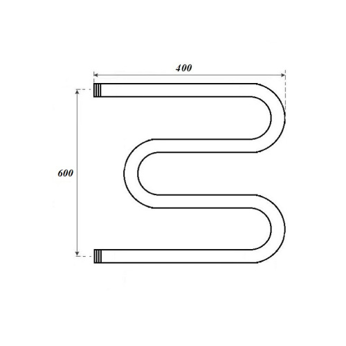 Полотенцесушитель Point М-образный PN37664 40х63 водяной хром - фото 2