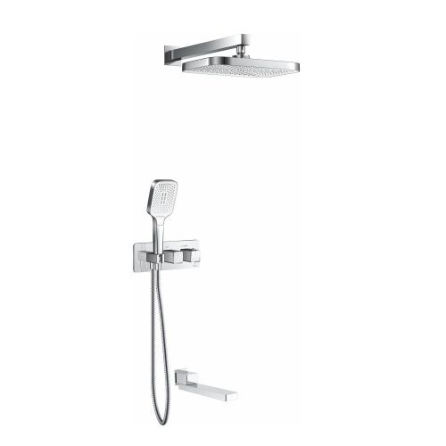 Душевая система Rose R1095 встраиваемая в стену цвет хром с термостатом - фото 2