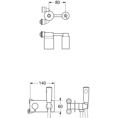 Гигиенический душ Armani Roca Island 7.5258.8.24V.G черный (внешняя часть) - фото 2