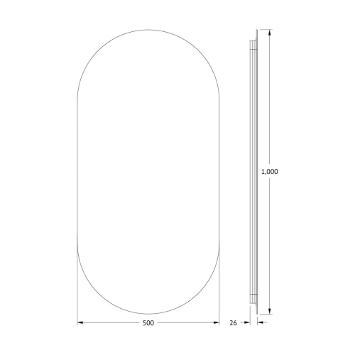 Зеркало в ванную Defesto OPTI DF 2914 50х100 - фото 2