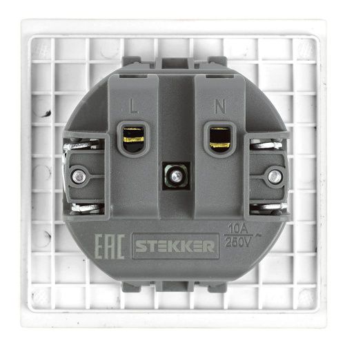 Розетка 1-местная с защитной шторкой Stekker Мия 50439 - фото 5