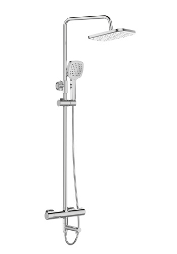 Душевая стойка Orange Thermo T02S4-911cr настенная цвет хром с термостатом - фото 2