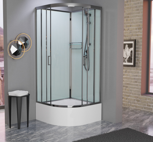 Душевая кабина Frank 186009 100х100 без крыши ориентация универсальная - фото 4