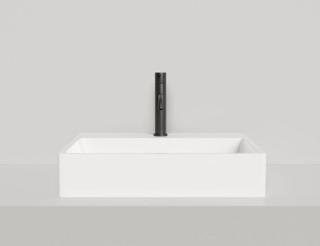 Раковина из искусственного камня S-Stone Salini OTTAVIA 1103201M 60х40 накладная цвет белый 1 отверстие под смеситель
