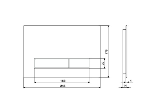 Клавиша смыва механическая KK POL M16 350/PPX/004-00-00 цвет коричневый - фото 2