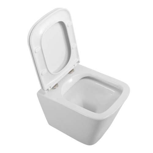 Унитаз подвесной BelBagno DUE BB3103CHR/SC белый с сиденьем микролифт безободковый каскадный смыв - фото 3