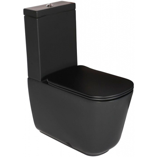 Чаша унитаза напольная Kerasan Tribeca 511731 цвет черный матовый без бачка без сиденья душевой смыв