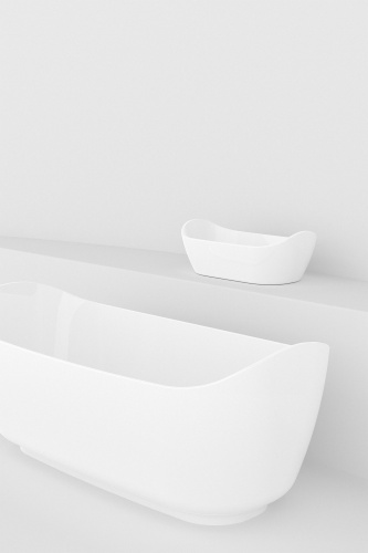 Ванна из искусственного камня Technova Wal VATWA 170х83 отдельностоящая овальная - фото 2