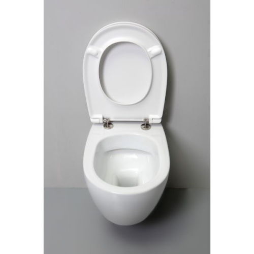 Чаша унитаза подвесная White Ceramic Basic W020305 цвет черный матовый без сиденья безободковая - фото 3