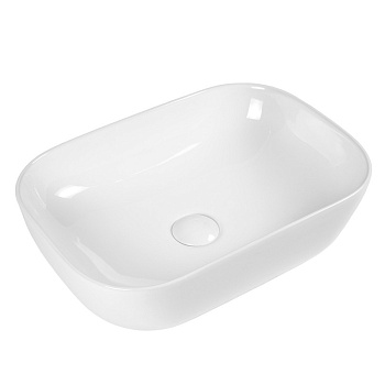 Раковина из сантехнического фарфора Bond Cube S54-450 46х33 накладная цвет белый глянцевый