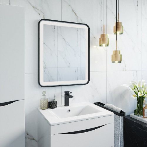 Зеркало с подсветкой IDDIS Cloud CLO8000i98 80х70 цвет черный - фото 2