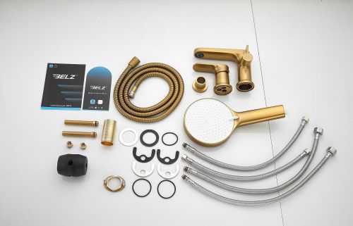 Смеситель BELZ B66713-5 на борт ванны золото - фото 3