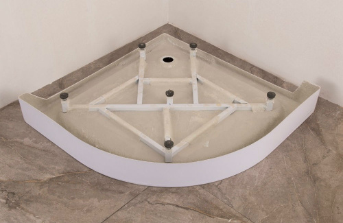 Душевой поддон Orange E01-100TB/T 98x98 акрил белый с каркасом - фото 4