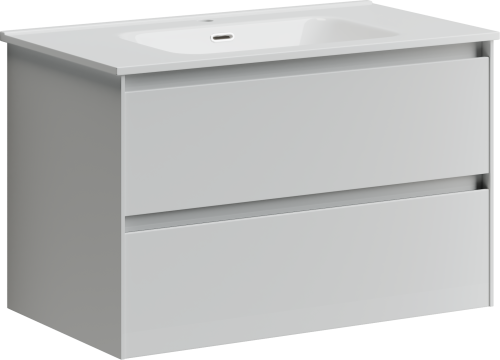 Тумба под раковину Sancos Cento CN80W 79х45х50 подвесная цвет белый глянцевый - фото 2