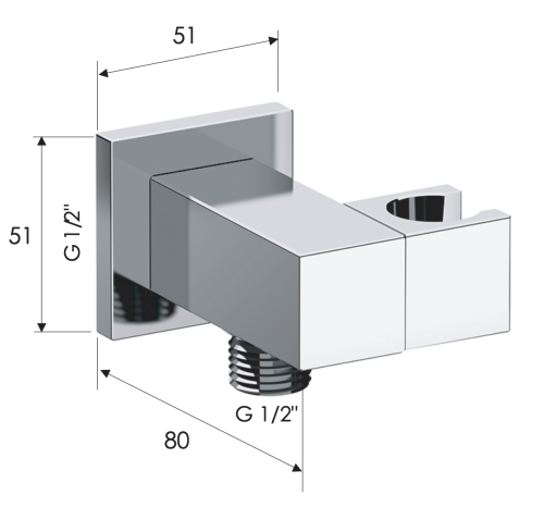 Держатель для душа Remer 337S хром - фото 2