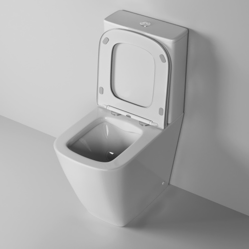 Унитаз напольный с бачком Grossman Style GR-4472S белый глянцевый с сиденьем микролифт безободковый каскадный смыв - фото 4