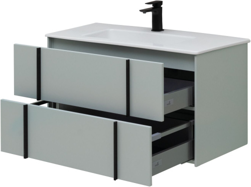 Тумба под раковину Allen Brau Reality 1.32006.PWM 90х46х50 подвесная цвет зеленый - фото 4