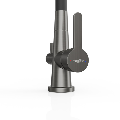 Смеситель для кухни Tokito AISAI TOK-AIS-1019 на раковину вороненая сталь - фото 2