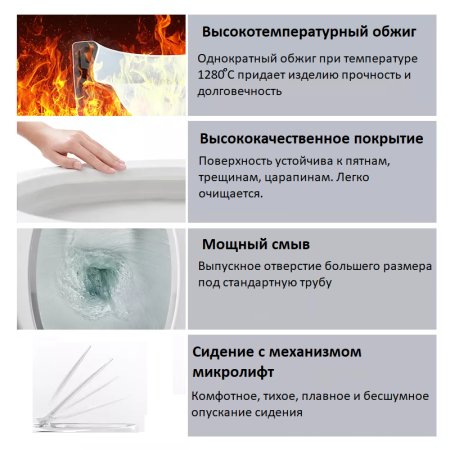 Унитаз приставной Cerutti SPA CT7841 белый с сиденьем микролифт безободковый каскадный смыв