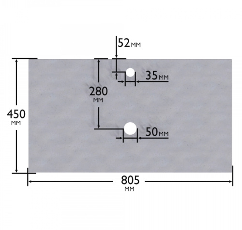Столешница СанТа 900152 81х45 подвесная цвет пломбир - фото 4