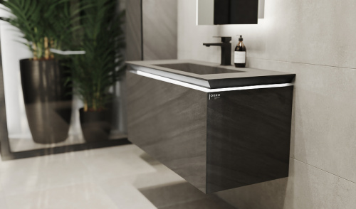 Тумба под раковину Jorno INCLINE Inc.01.100/P/Bet/JR 100х46х46 подвесная цвет серый - фото 2