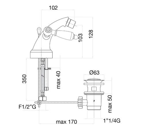 Смеситель Fiore 03CO0632 на биде хром/золото - фото 3