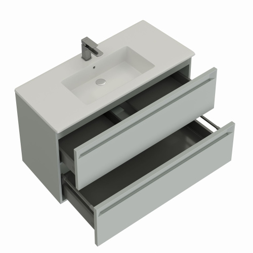 Тумба под раковину Allen Brau Eclipse 2.0 1.E1001.PWM 2.0 60х46х63 подвесная цвет серый - фото 2