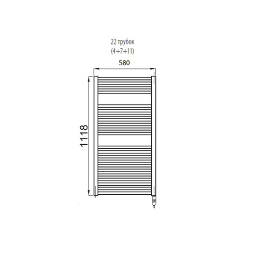 Полотенцесушитель Irsap Ares EIM058K50IR01NNN 58х112 электрический хром - фото 2
