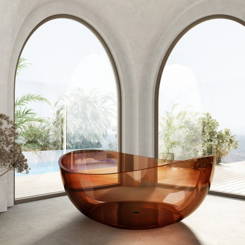 Ванна полиэфирная смола Abber Kristall AT9705Opal 150х150 отдельностоящая круглая - фото 4