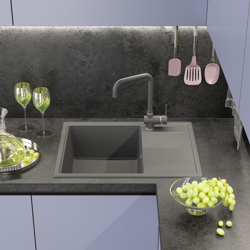 Кухонная мойка Misty Titan TIT-65х51-04 65х51 цвет серый - фото 2