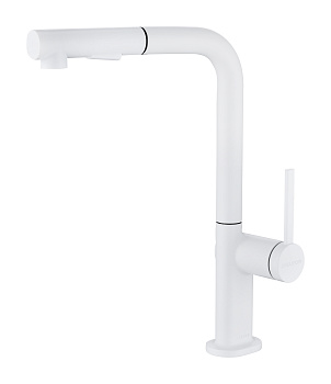 Смеситель для кухни Paulmark NEO Ne214419-WH на раковину белый матовый