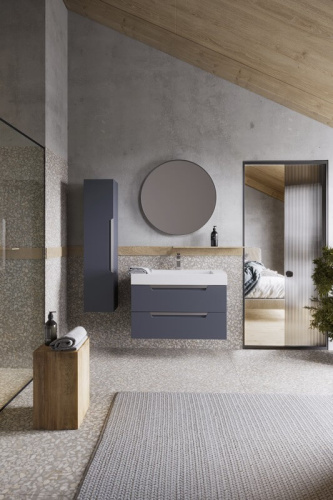 Шкаф-пенал Aqwella Y CUB0503GR 30х25х133 подвесной цвет серый - фото 2