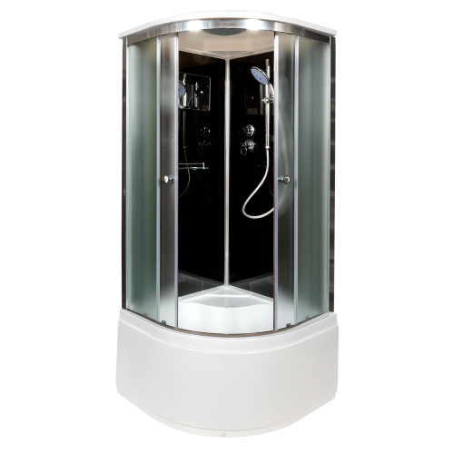 Душевая кабина AvaCan B90SBLACK 90х90 четверть круга с крышей ориентация универсальная - фото 2