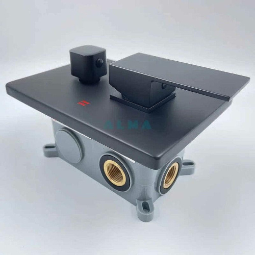 Душевая система ALMAes Liros TVZ-0889 встраиваемая цвет черный - фото 5