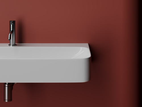 Раковина из сантехнического фарфора Ceramica Nova AURA CN2007 100х47 подвесная цвет белый 1 отверстие под смеситель - фото 5