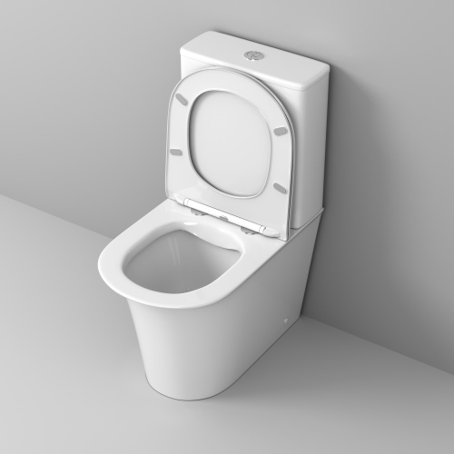 Унитаз напольный с бачком Grossman Galaxy GR-4469S белый глянцевый с сиденьем безободковый каскадный смыв - фото 4