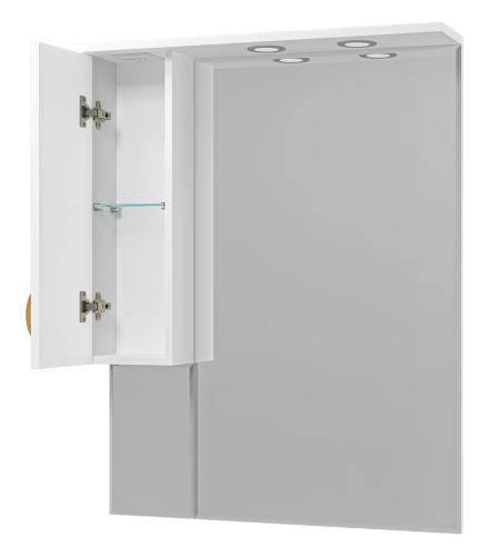 Зеркало-шкаф Misty Амбра П-Амб0280-0322ЯЛ 78х18х100 подвесной - фото 4