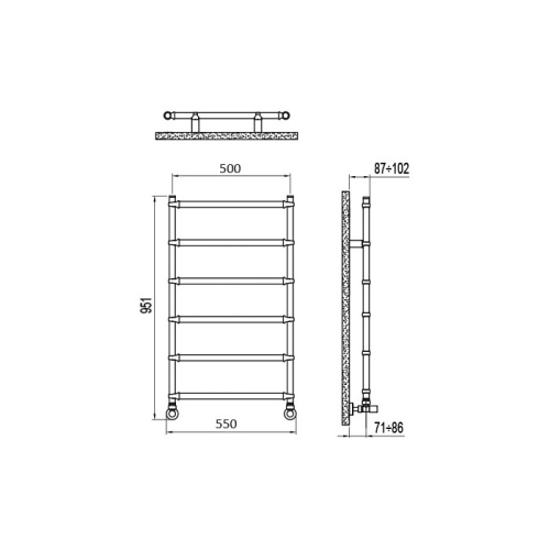 Полотенцесушитель Irsap Bella BEP053B50IR01NNN01 55х95 водяной хром - фото 2