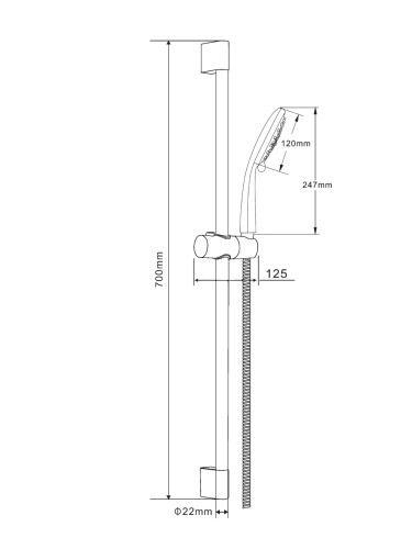 Душевой гарнитур Orange O-Shower OS806cr настенный  хром - фото 5