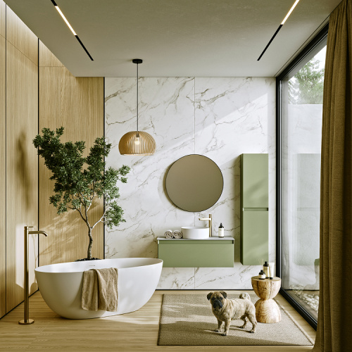 Шкаф-пенал Aqwella Y GE0535SH 35х25х150 подвесной - фото 3