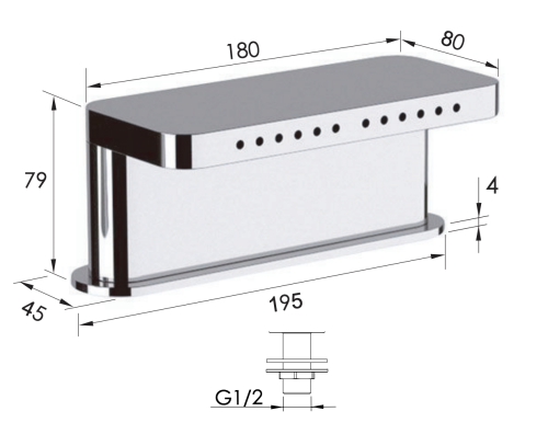 Излив Remer Minimal 91NCF на борт ванны хром - фото 2