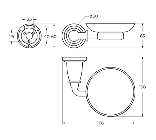 Мыльница Art&Max BIANCHI AM-E-2603-Br - фото 2
