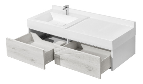 Тумба под раковину Aquaton Сакура 1A234901SKW80 100х47х24 подвесная цвет светлое дерево - фото 2