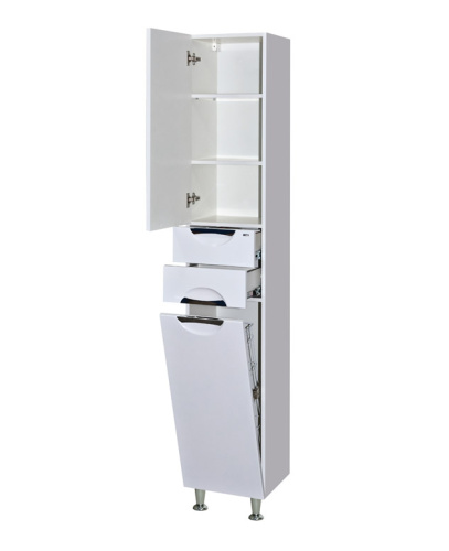 Шкаф-пенал Misty Орхидея П-Жас05035-011БкЛ 35х34х190 напольный - фото 2