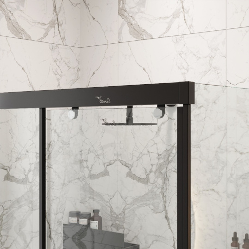 Душевой уголок Cerutti SPA MARBELLA 120B L 120х80 стекло прозрачное профиль черный без поддона - фото 5