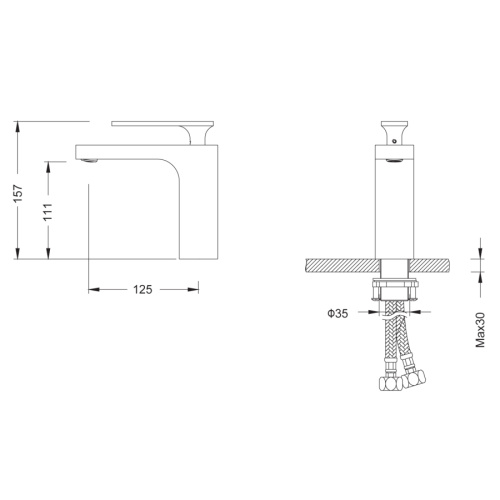 Смеситель Timo Torne 4361/03F на раковину черный матовый - фото 2