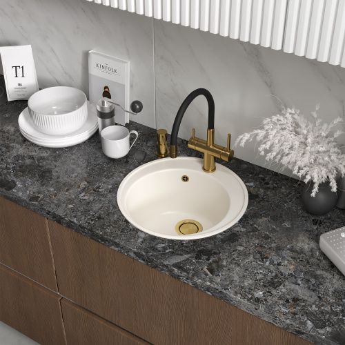 Смеситель для кухни Reflexion Lago RX9902GD на мойку золото - фото 3